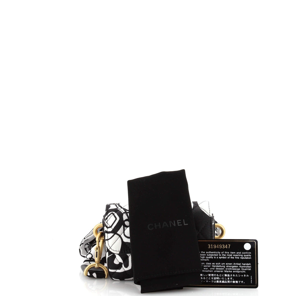 Deer Coco Flap Clutch with Strap Bag Quilted Printed Canvas Mini