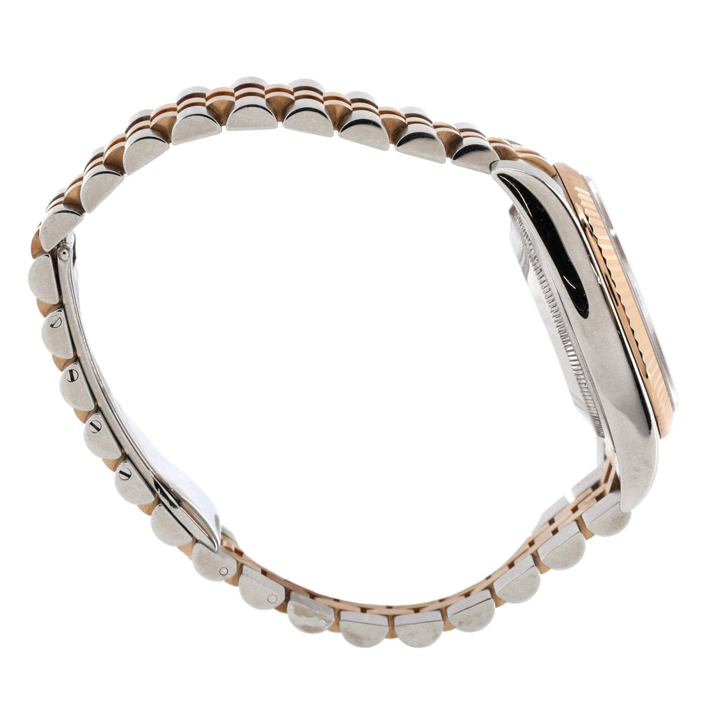 Oyster Perpetual Datejust Automatic Watch Stainless Steel and Rose Gold with Diamond Markers 36