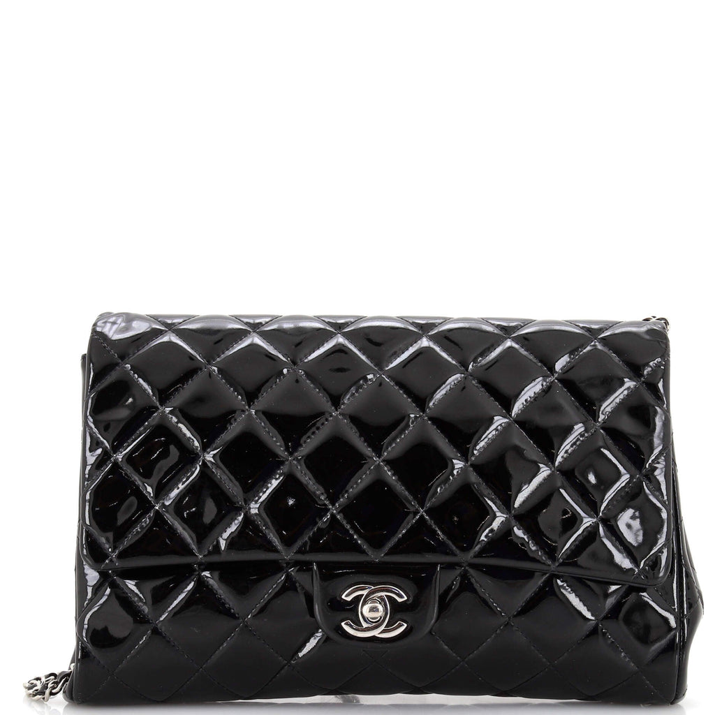 Clutch with Chain Quilted Patent