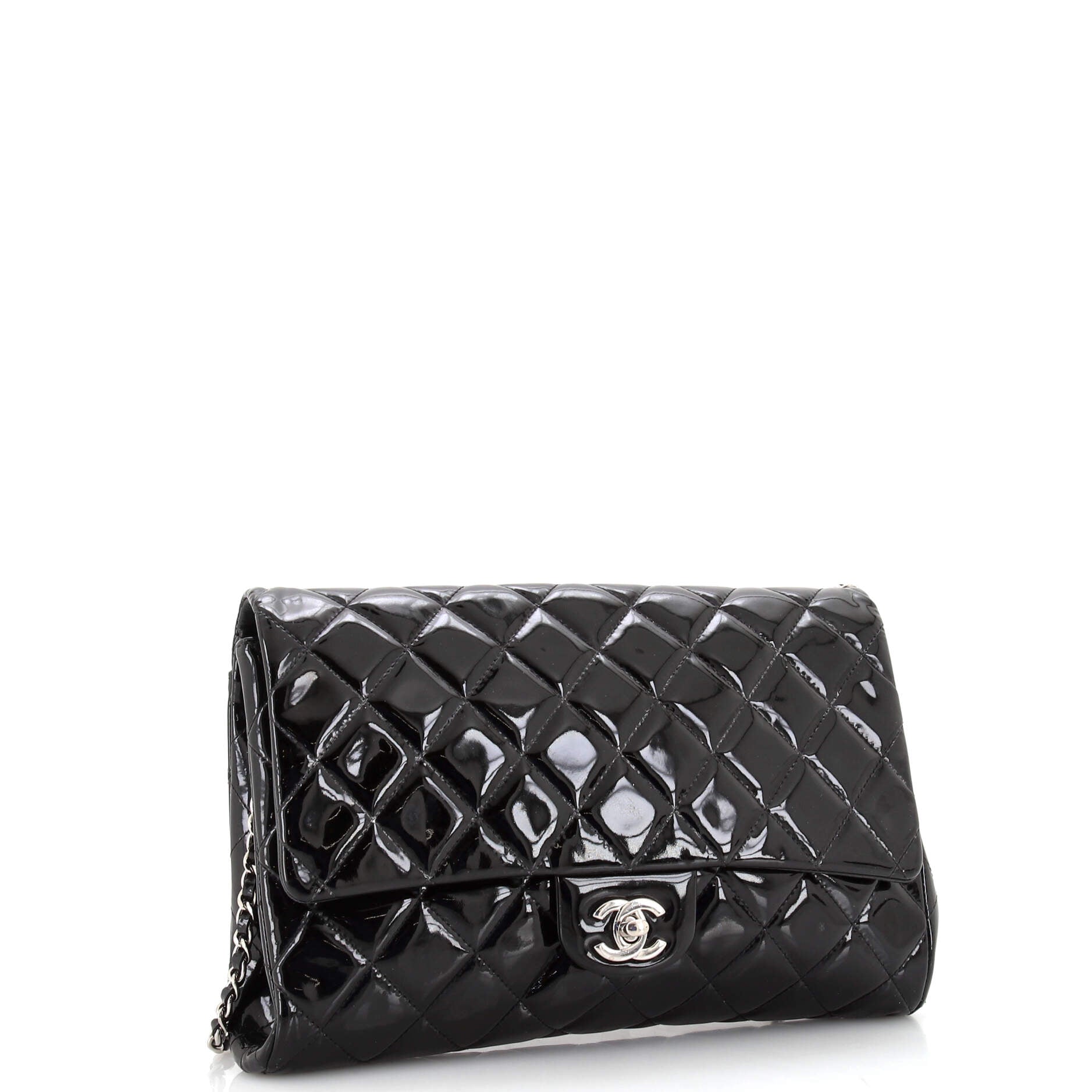 Clutch with Chain Quilted Patent