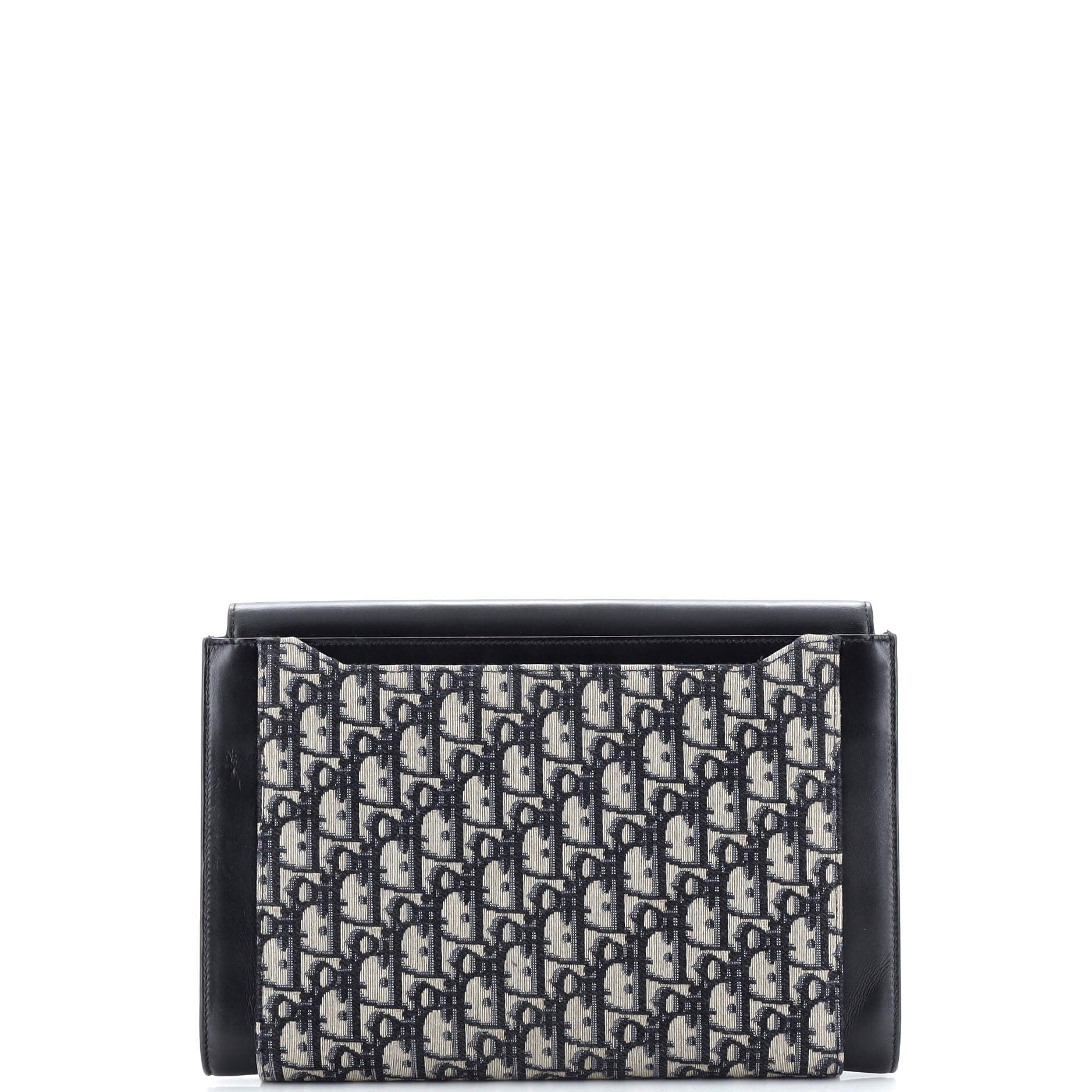 Saddle Clutch Oblique Canvas and Leather