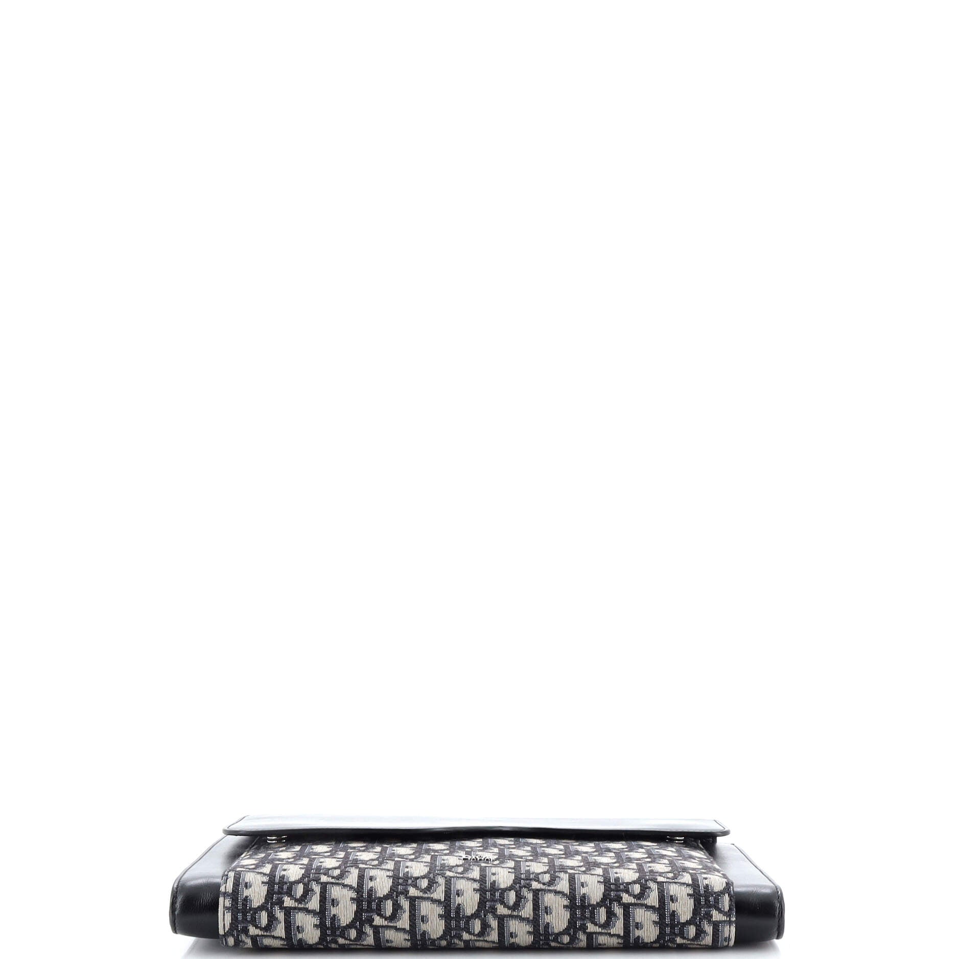 Saddle Clutch Oblique Canvas and Leather