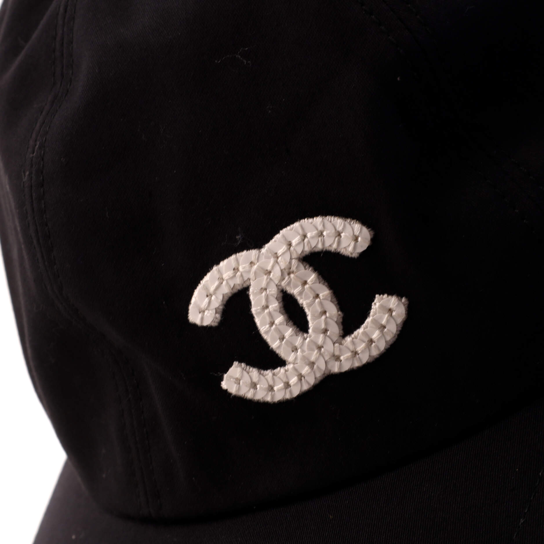 CC Baseball Cap Sequin Embellished Cotton