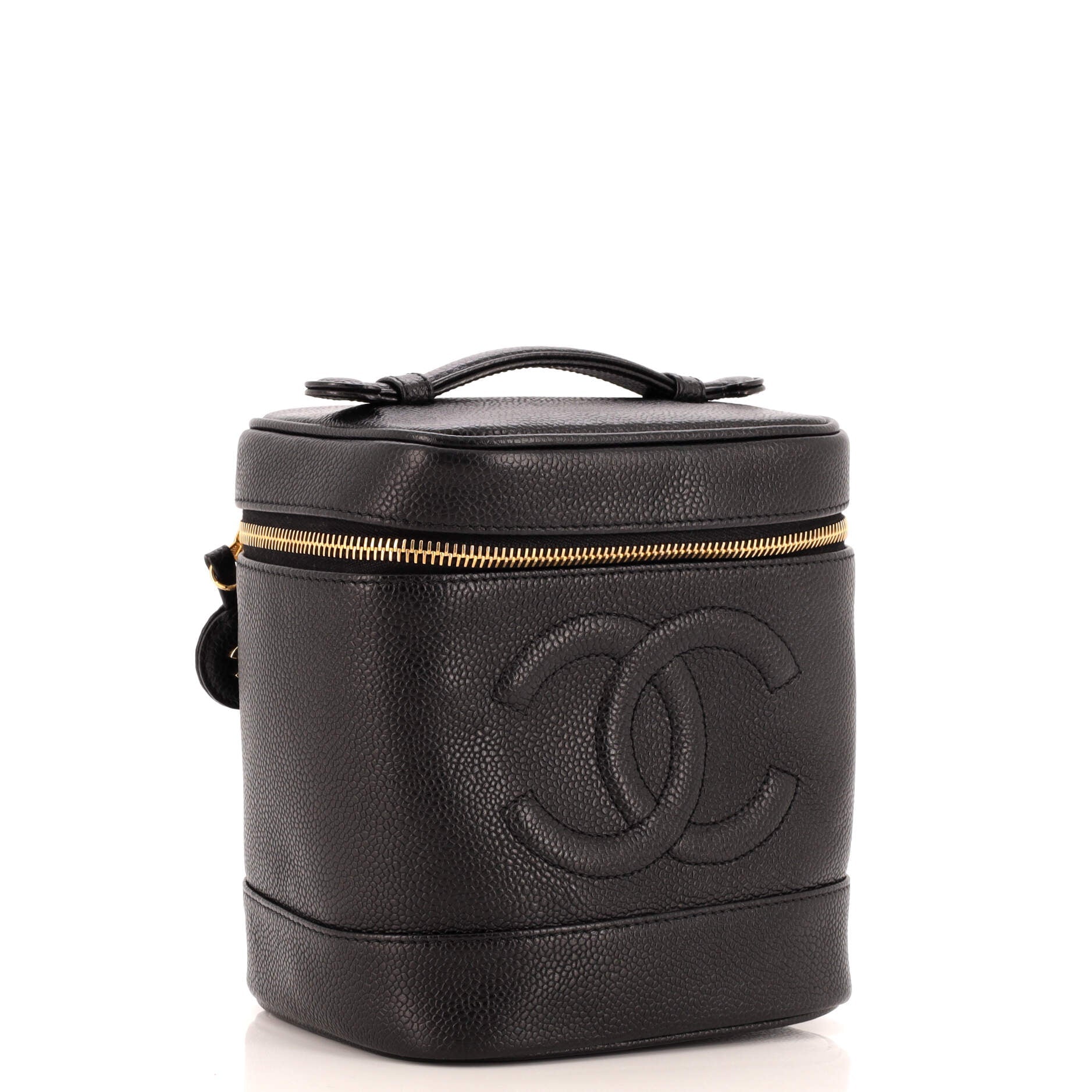 Vintage Timeless Cosmetic Case Caviar Tall