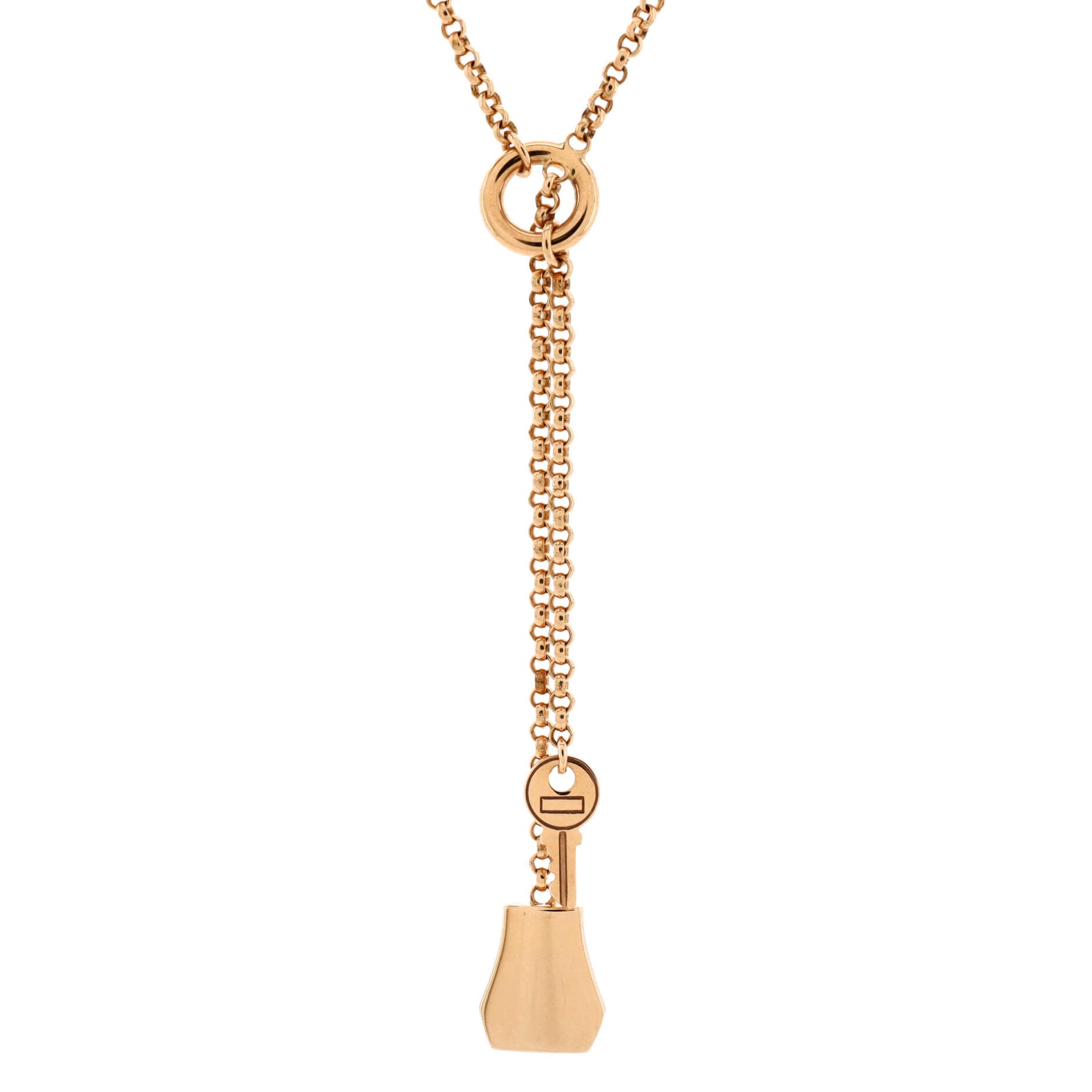 Kelly Clochette Pendant Necklace 18K Rose Gold Small