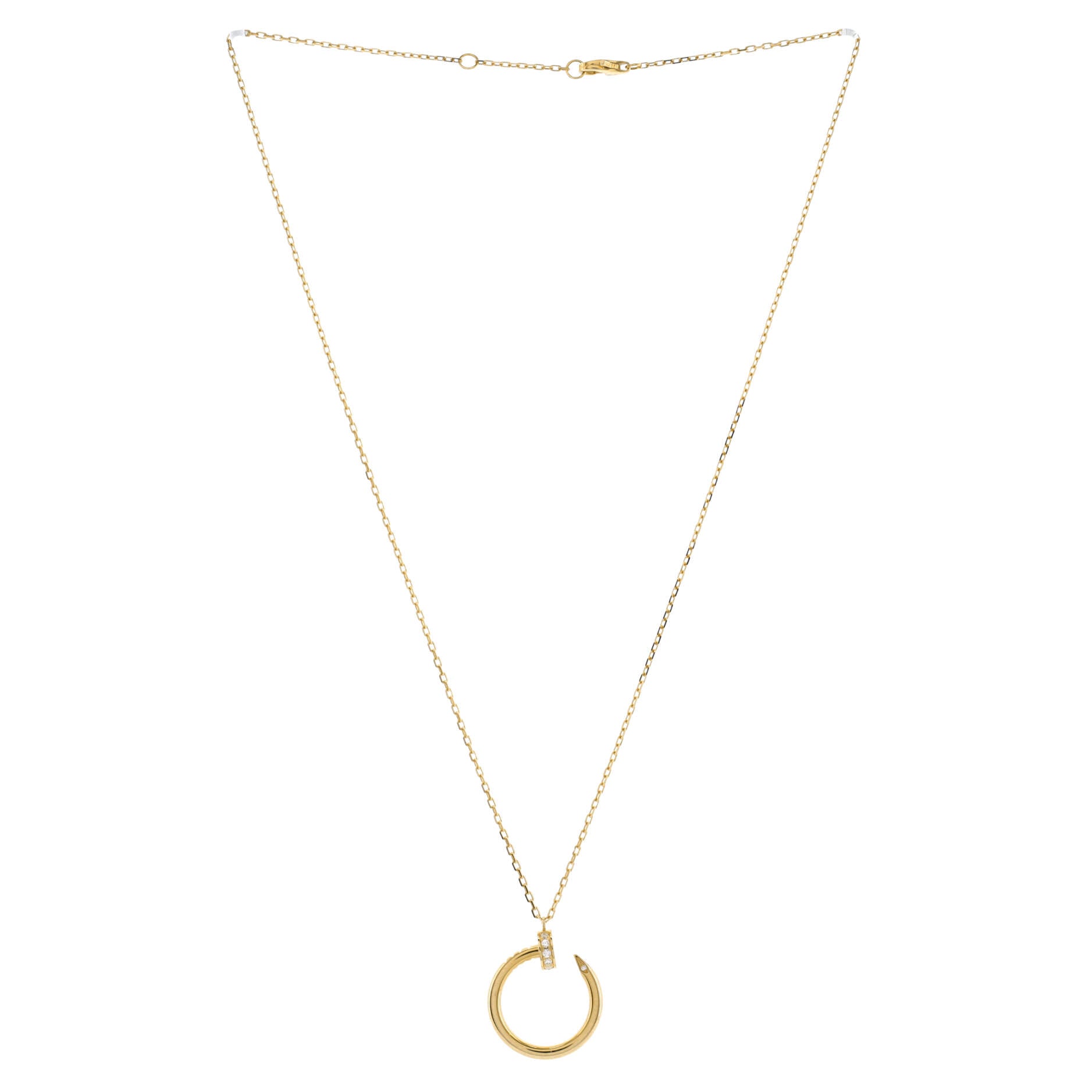 Juste un Clou Pendant Necklace 18K Yellow Gold with Diamonds