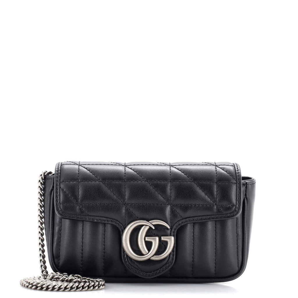 GG Marmont Flap Bag Mixed Matelasse Leather Super Mini
