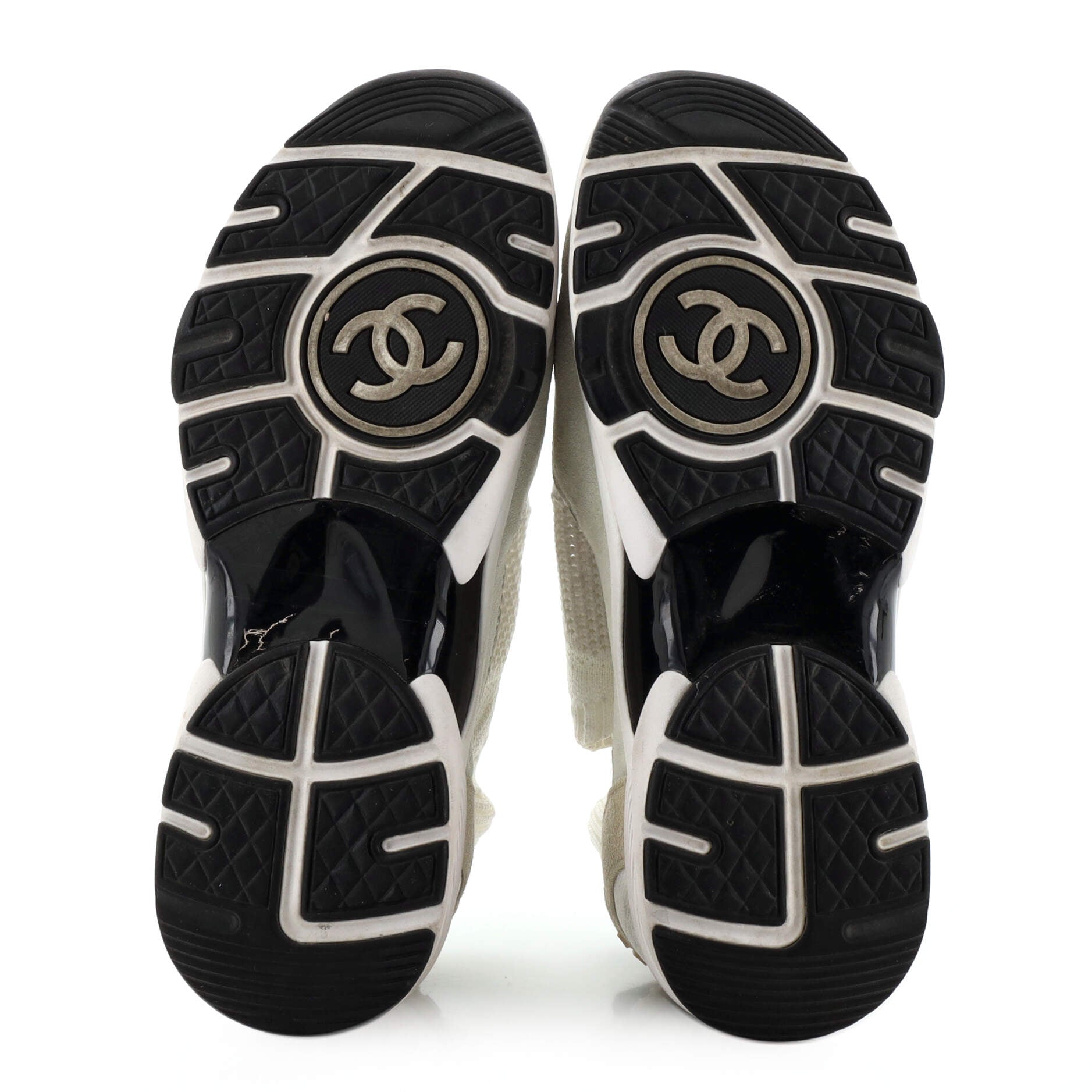 Women's CC Low-Top Sneakers Suede and Knit Fabric