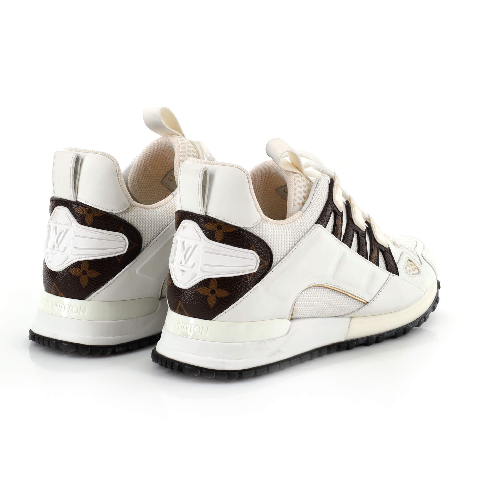 Women's Run Away Sneakers Mesh with Monogram Canvas and Leather