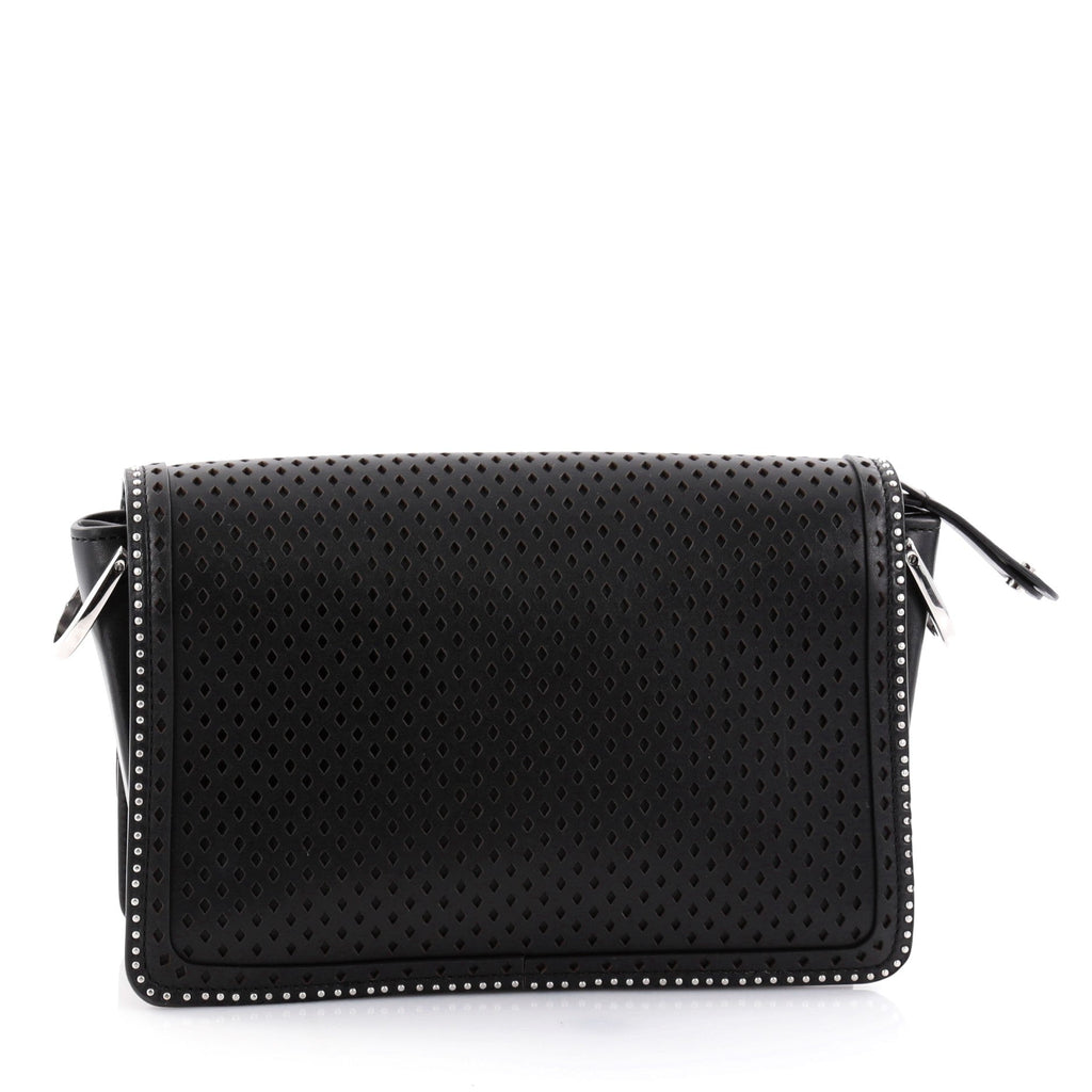 Double T Crossbody Bag Perforated Leather Mini