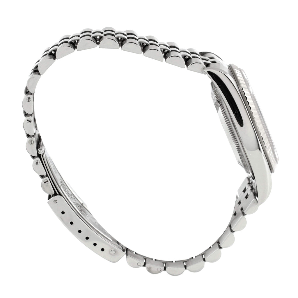 Oyster Perpetual Datejust Automatic Watch Stainless Steel and White Gold with Diamond Markers 36
