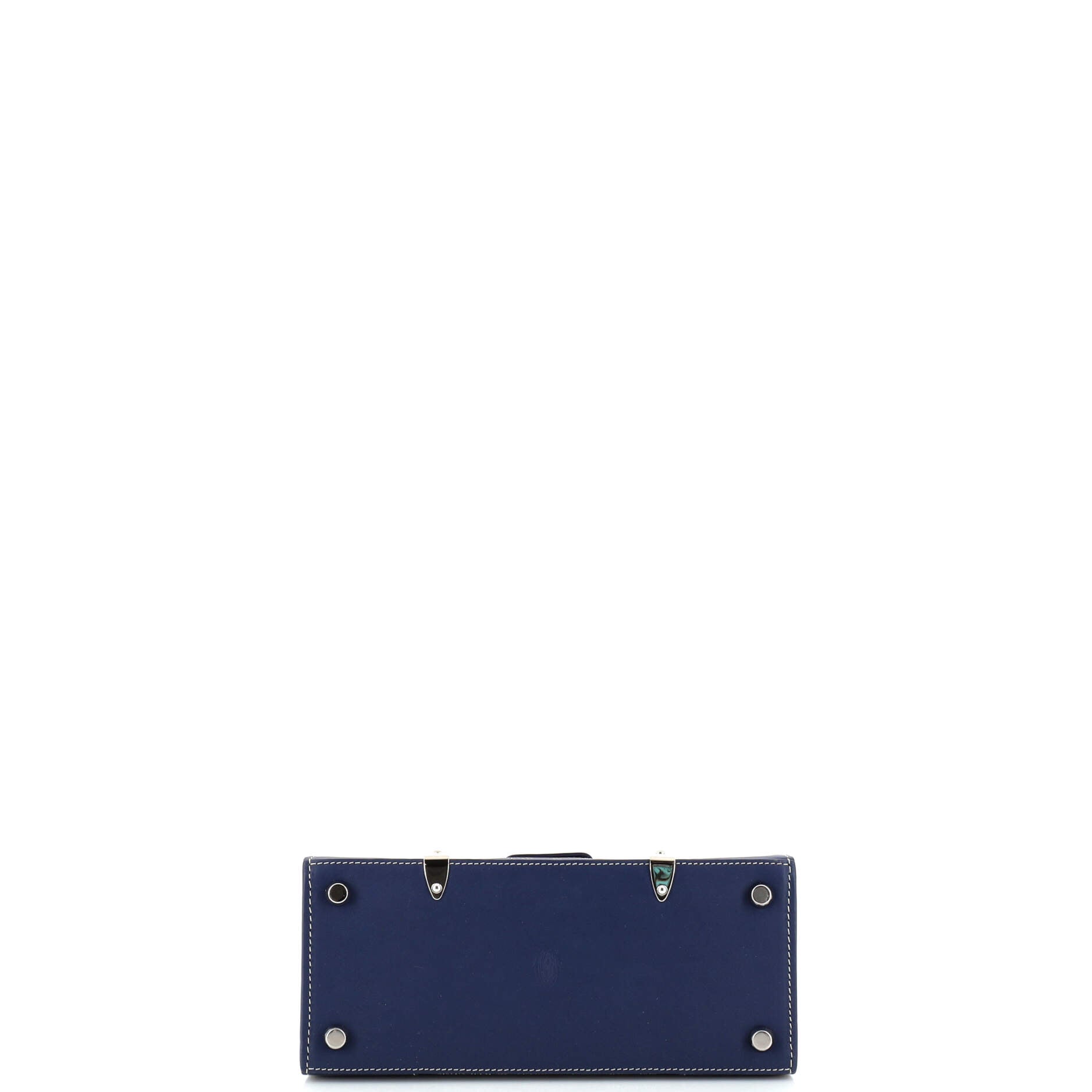 Structured Saigon Top Handle Bag Coated Canvas with Leather Mini