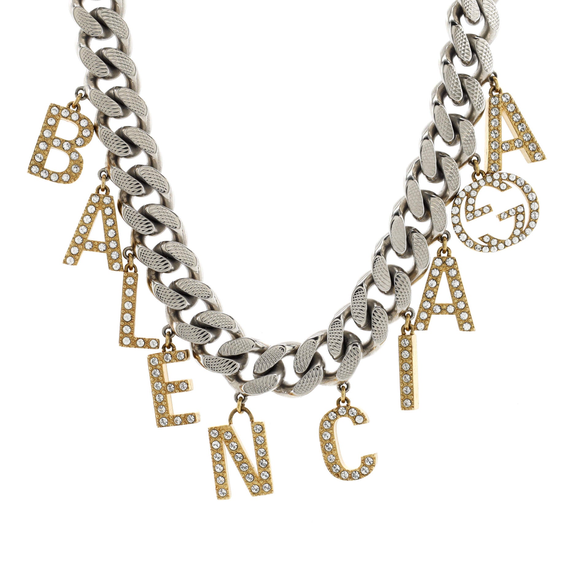 x Balenciaga The Hacker Project Choker Necklace Metal with Crystal