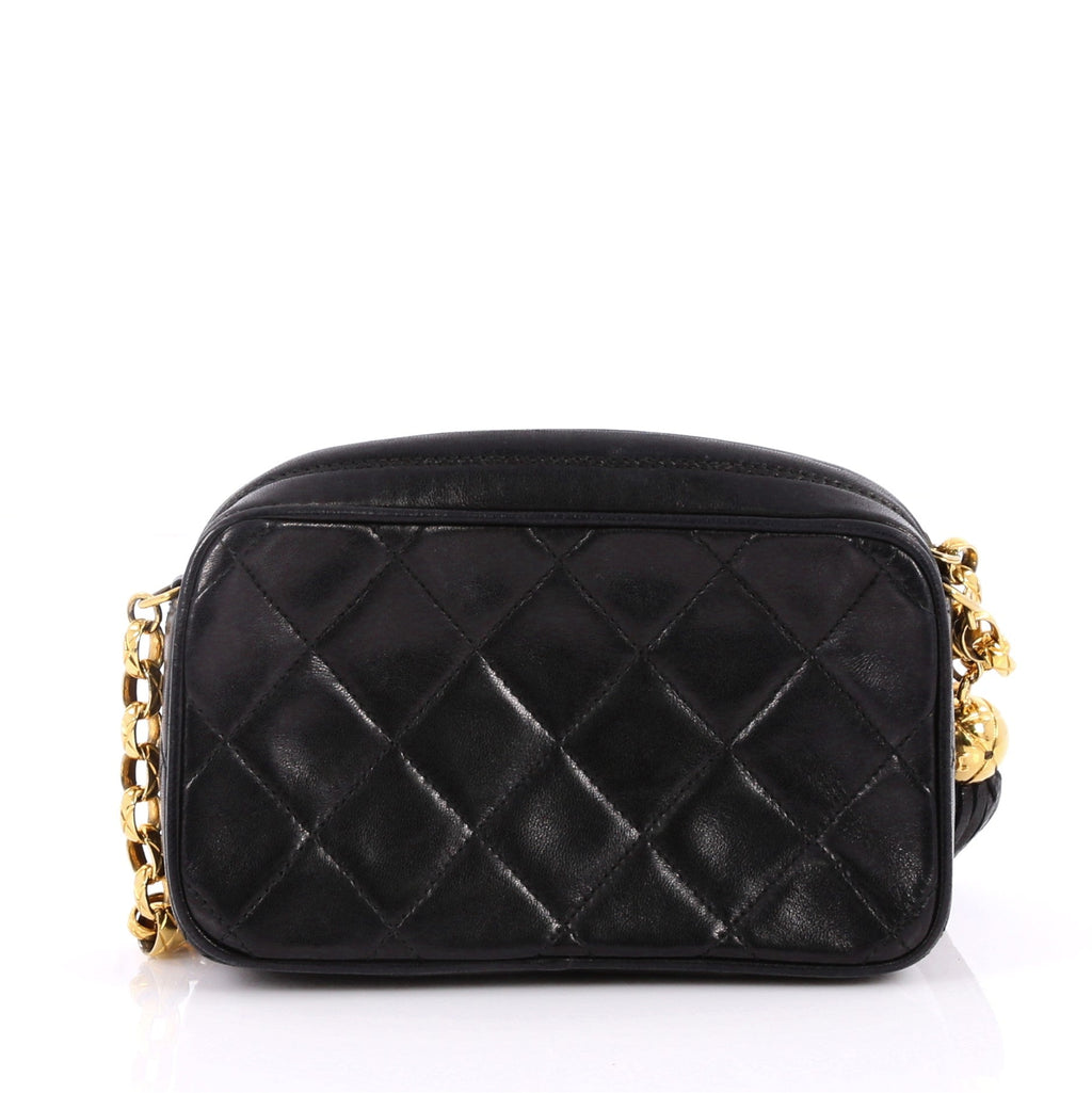 Vintage Diamond CC Camera Bag Quilted Leather Mini