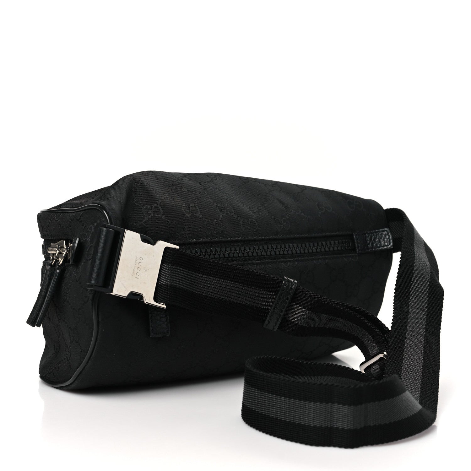 Nylon Monogram Fanny Pack Belt Bag Black