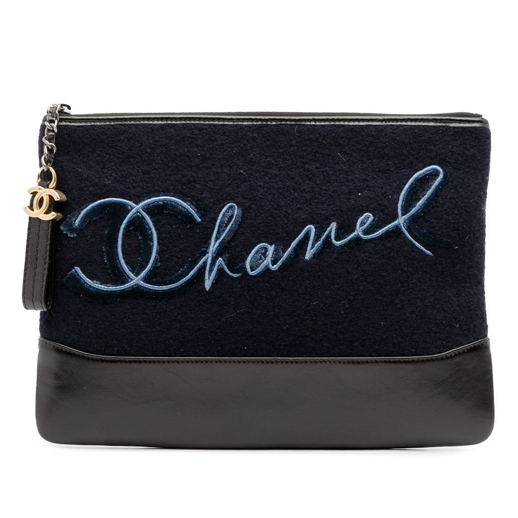 Paris-Hamburg Gabrielle Hobo Embroidered Wool and Calfskin Medium
