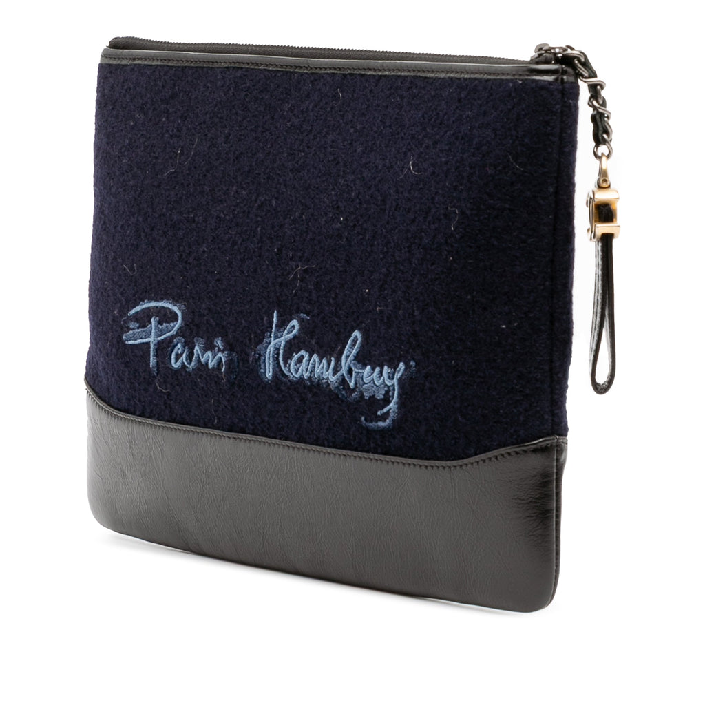 Paris-Hamburg Gabrielle Hobo Embroidered Wool and Calfskin Medium