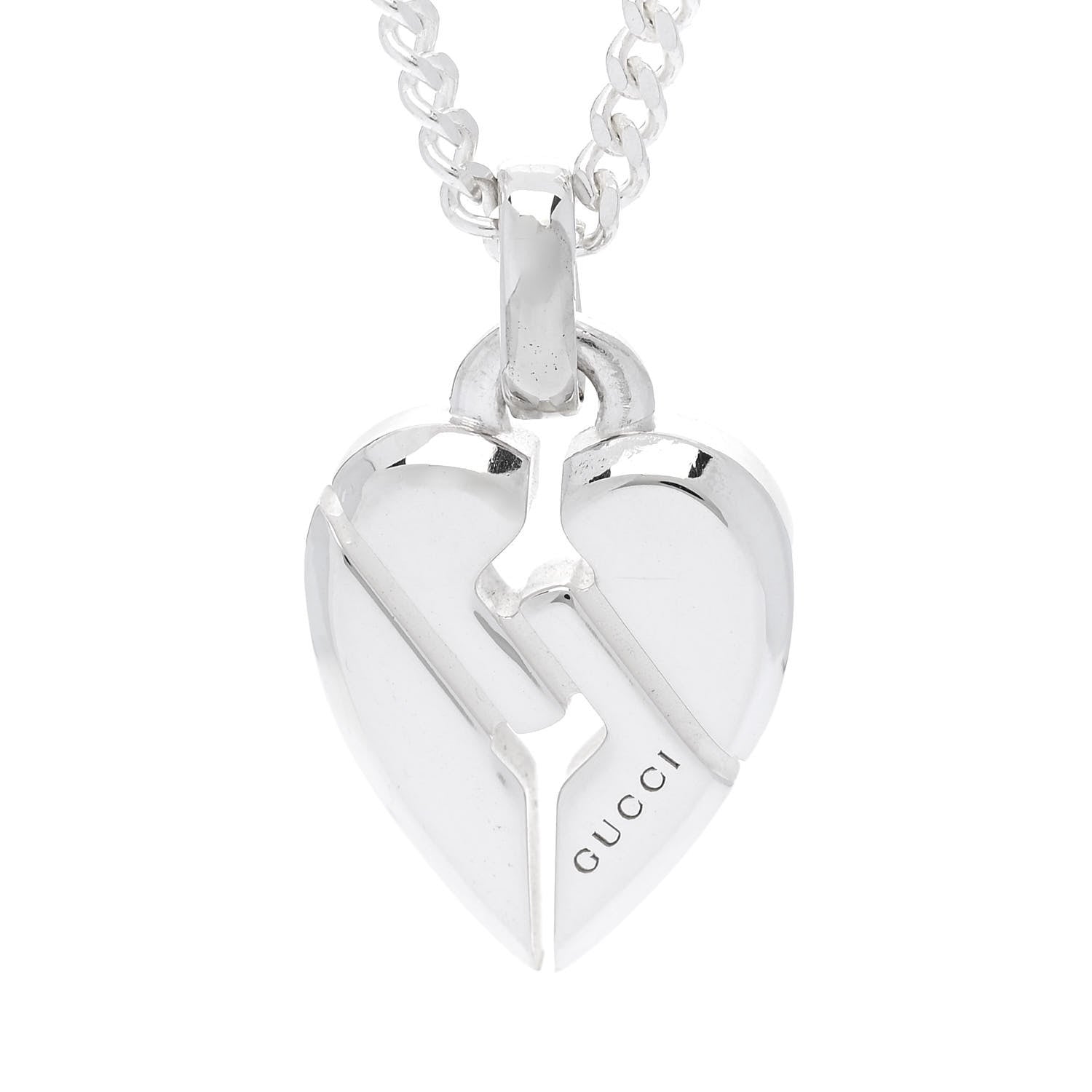 Sterling Silver Heart Knot Pendant Necklace