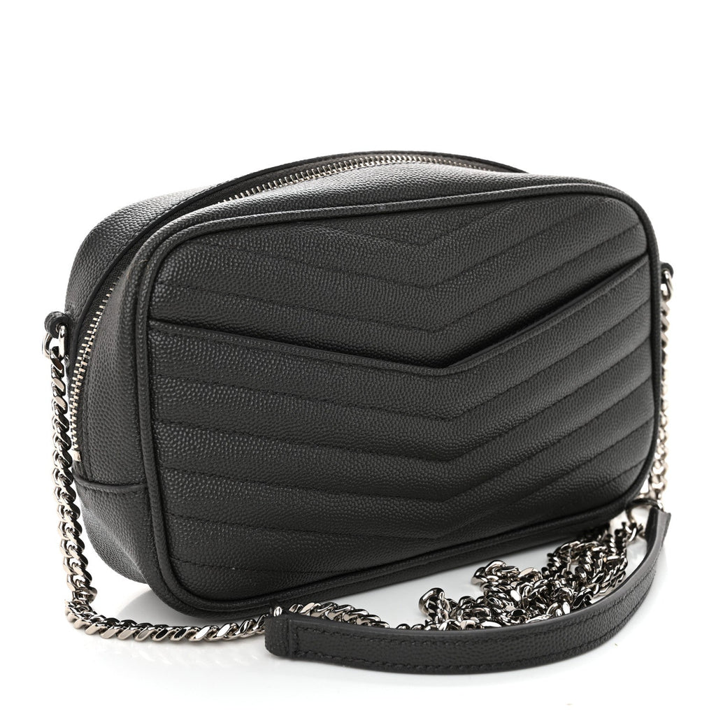 Grain De Poudre Matelasse Monogram Mini Lou Camera Bag Asphalt