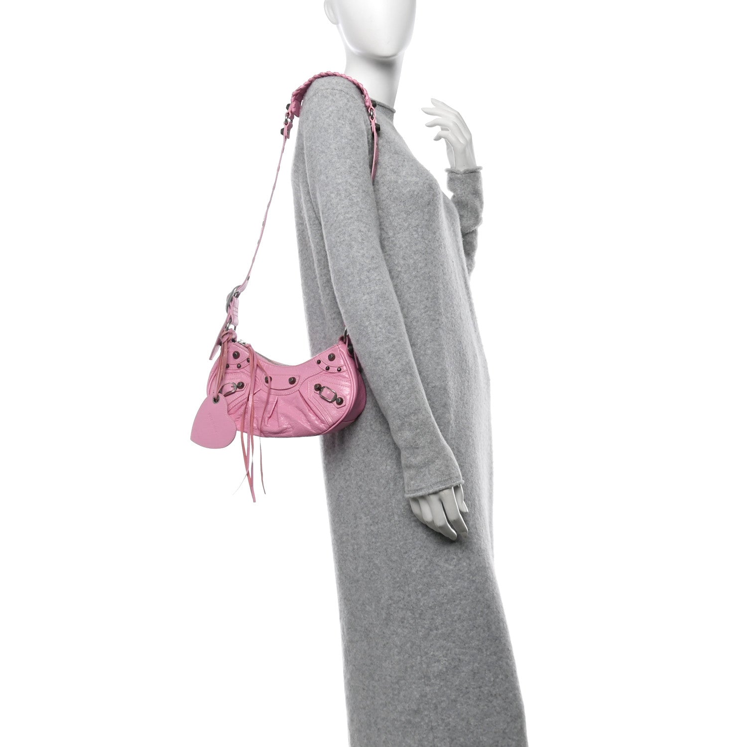 Agneau Arena Le Cagole Shoulder Bag XS Candy Pink