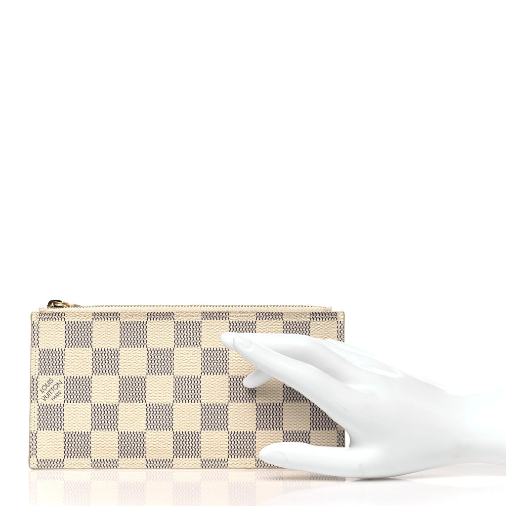 Damier Azur Felicie Chain Wallet Zippered Insert
