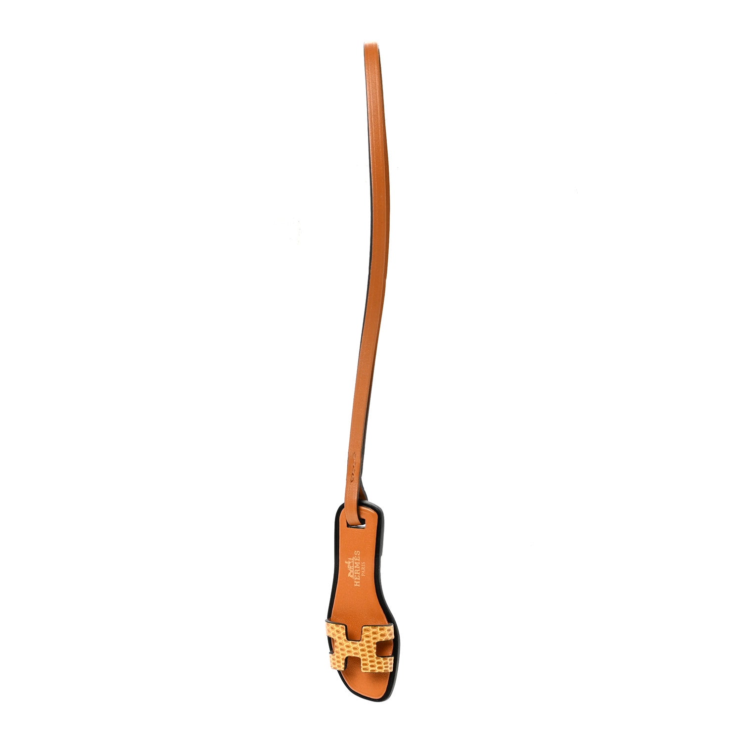 Lizard Butler Calfskin Hunter Oran Nano Bag Charm Sesame Naturel