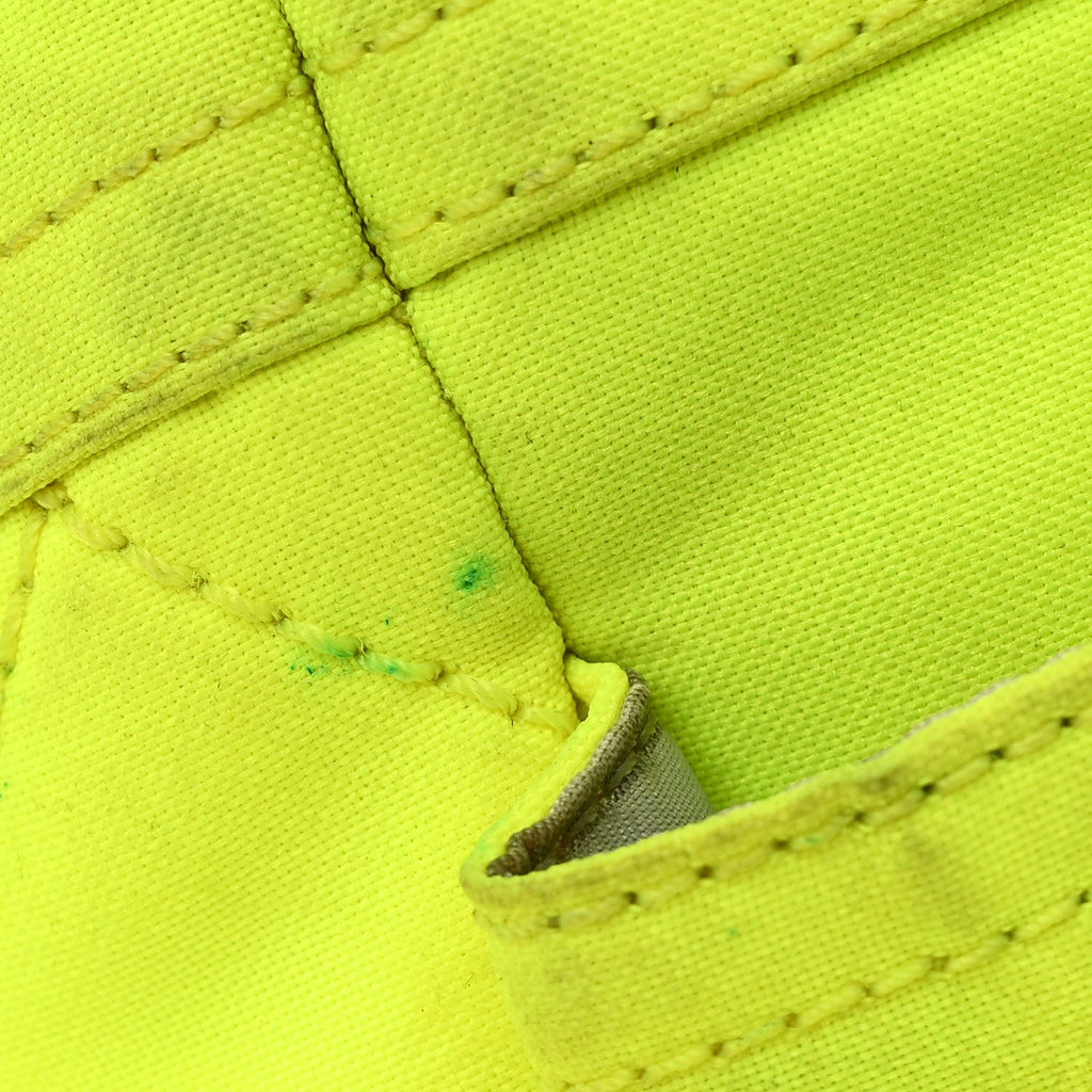 Coated Canvas Quilted Large Paris Biarritz Tote Neon Yellow
