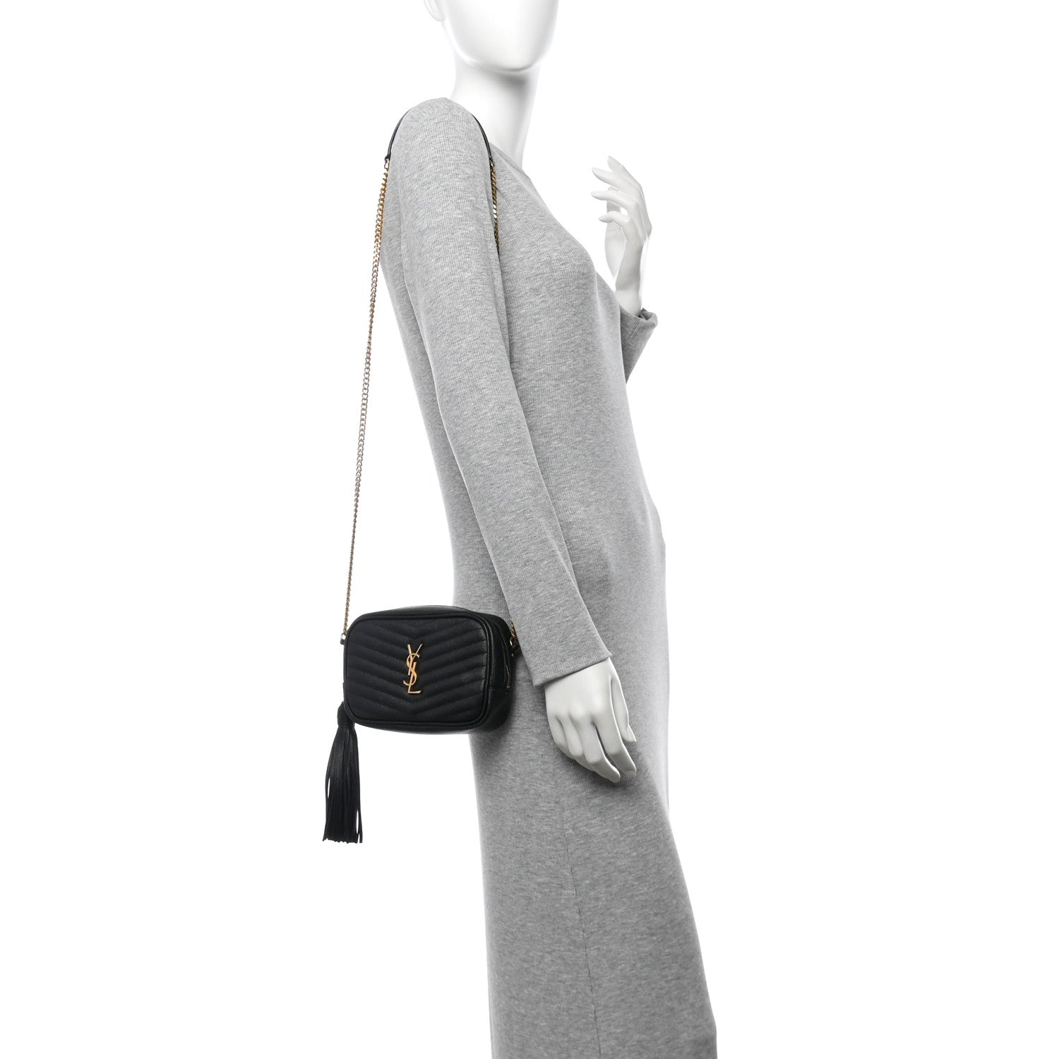 Grain De Poudre Matelasse Monogram Mini Lou Camera Bag Black
