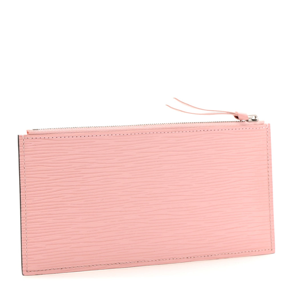 Epi Felicie Chain Wallet Zippered Insert Rose Ballerine