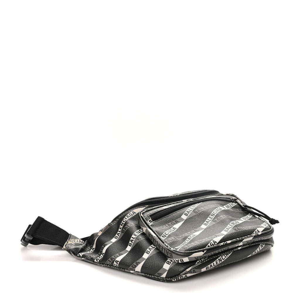 Coated Canvas Losange Monogram Explorer Belt Bag Black Grey
