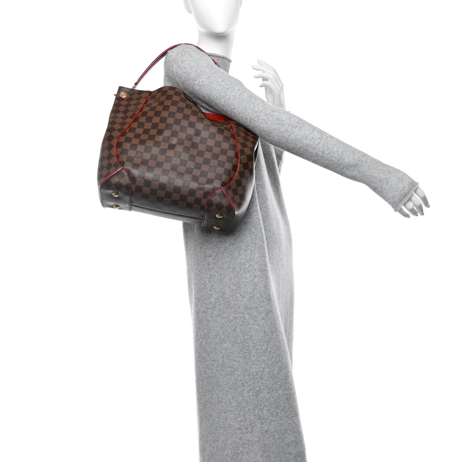 Damier Ebene Caissa Hobo Cherry