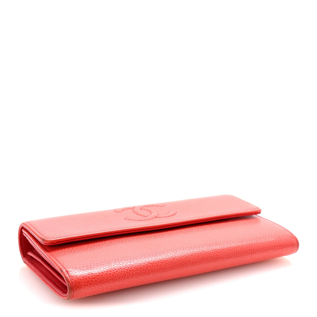 Caviar Timeless CC Large Flap Wallet Red