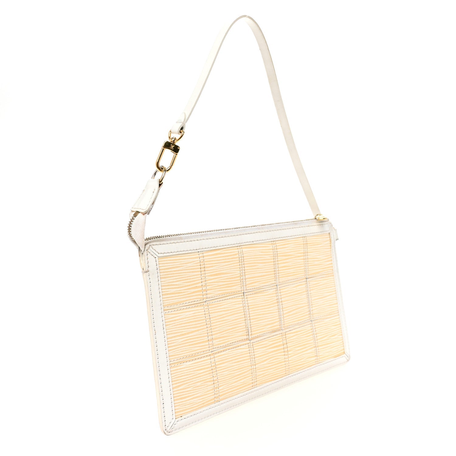 Epi Stretch Delmonico Pochette White