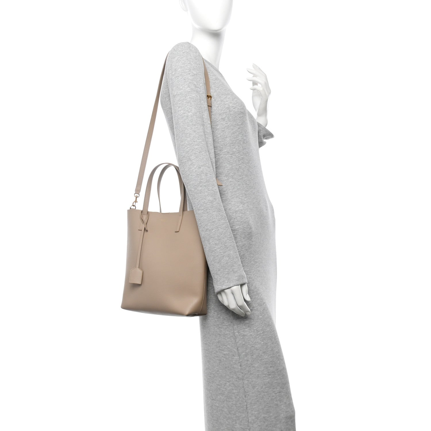 Calfskin Toy Shopping Tote Nude Powder
