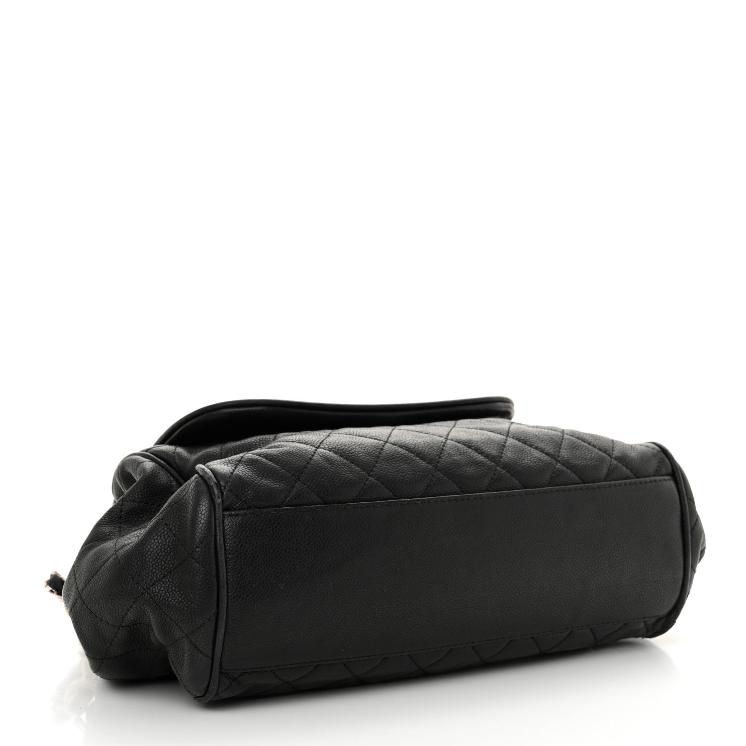 Caviar Quilted Timeless Accordion Flap Black