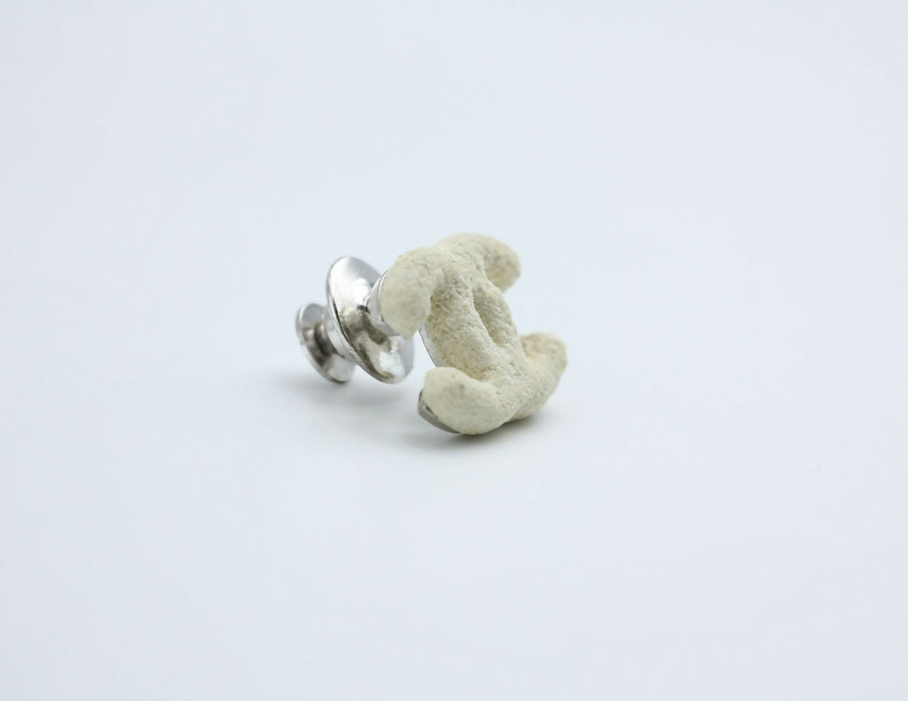 Chanel Vintage 03A Metal White Frosted CC Brooch