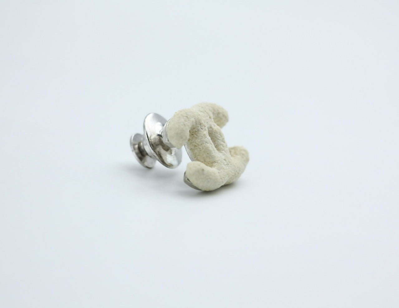 Chanel Vintage 03A Metal White Frosted CC Brooch