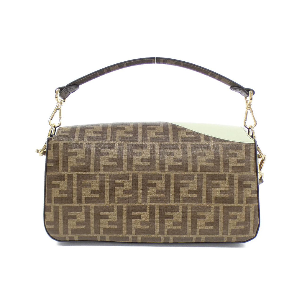 Fendi Baguette Coated Canvas Leather Shoulder Bag