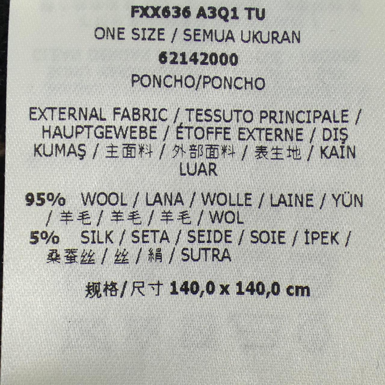 Fendi FXX636 A3Q1 Wool Cape