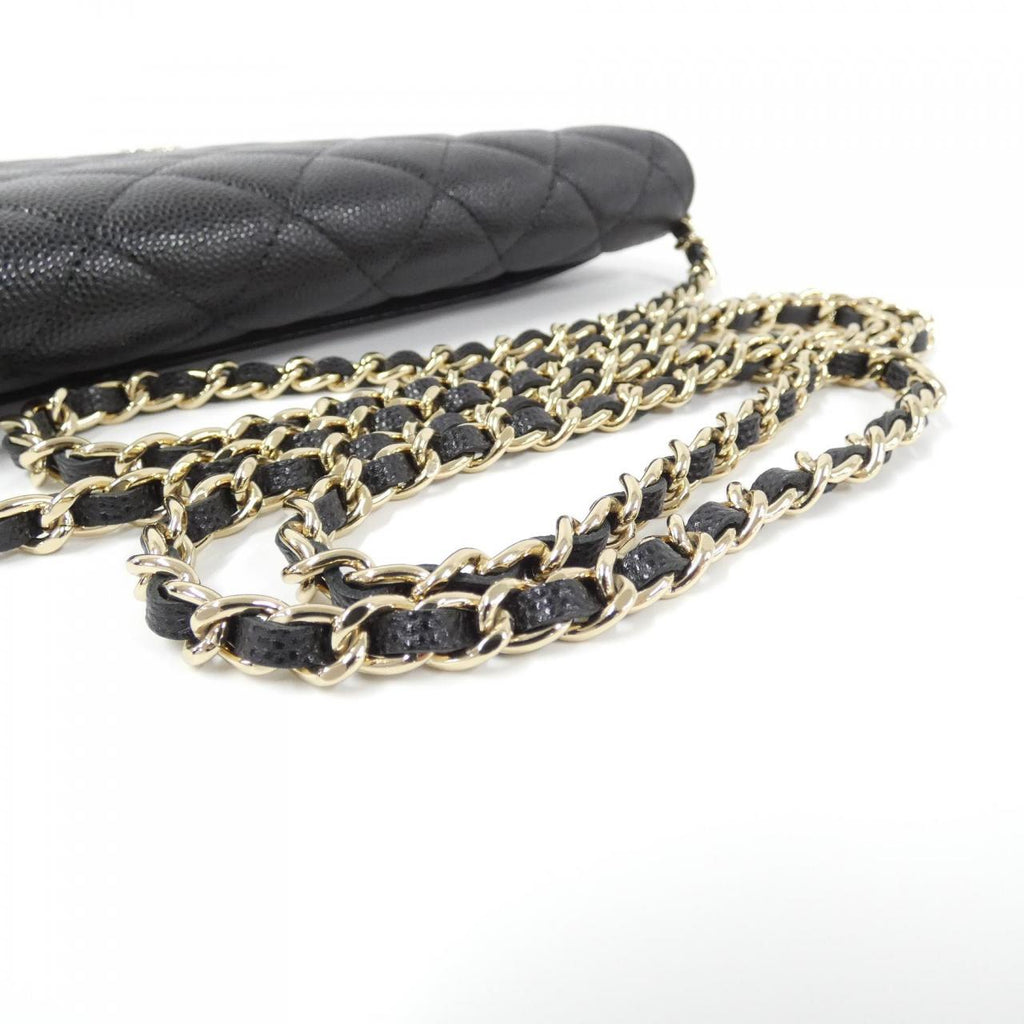 Chanel Timeless Classic Line Caviar Skin Chain Clutch