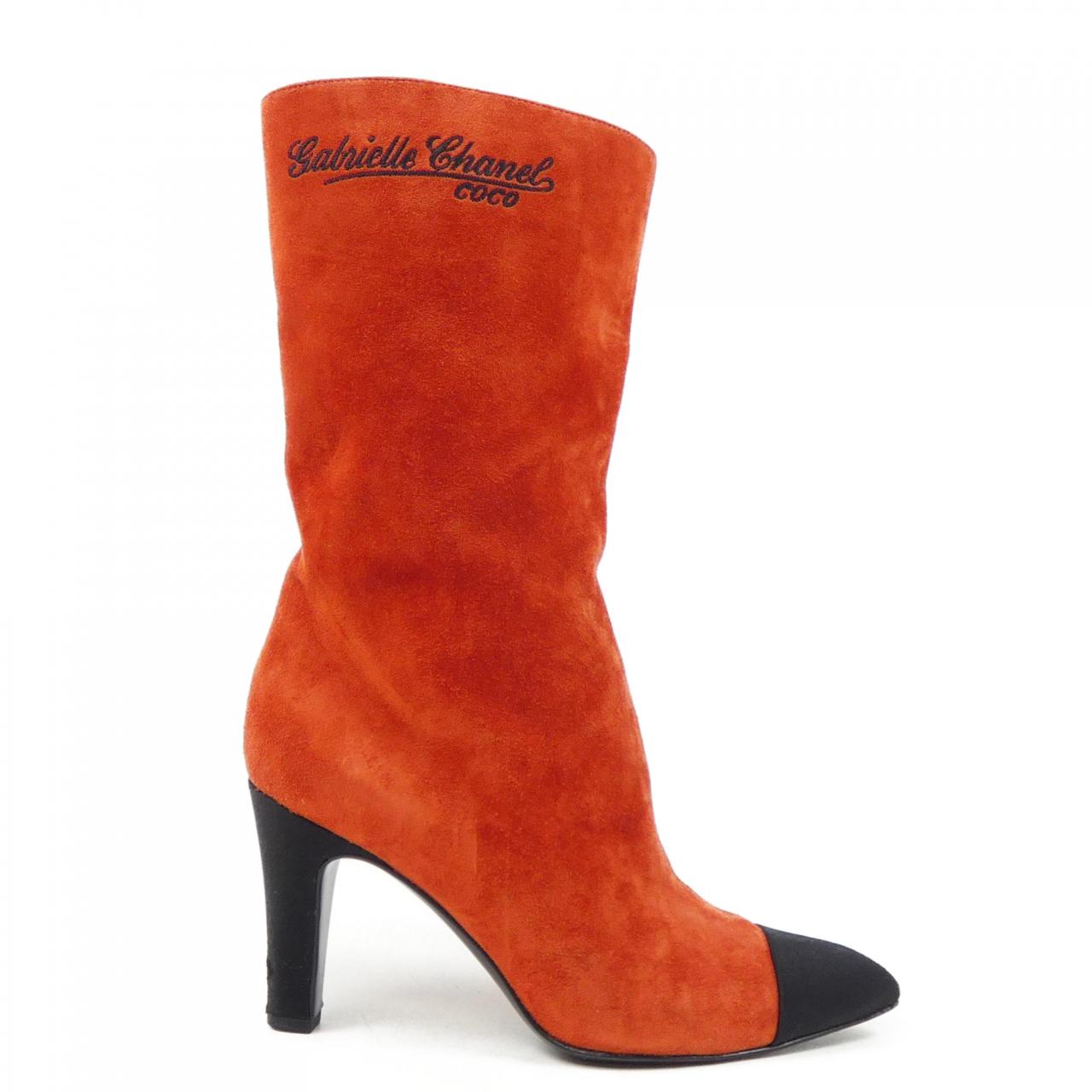 Chanel G33119Y51214 Suede Calfskin Satin Boots