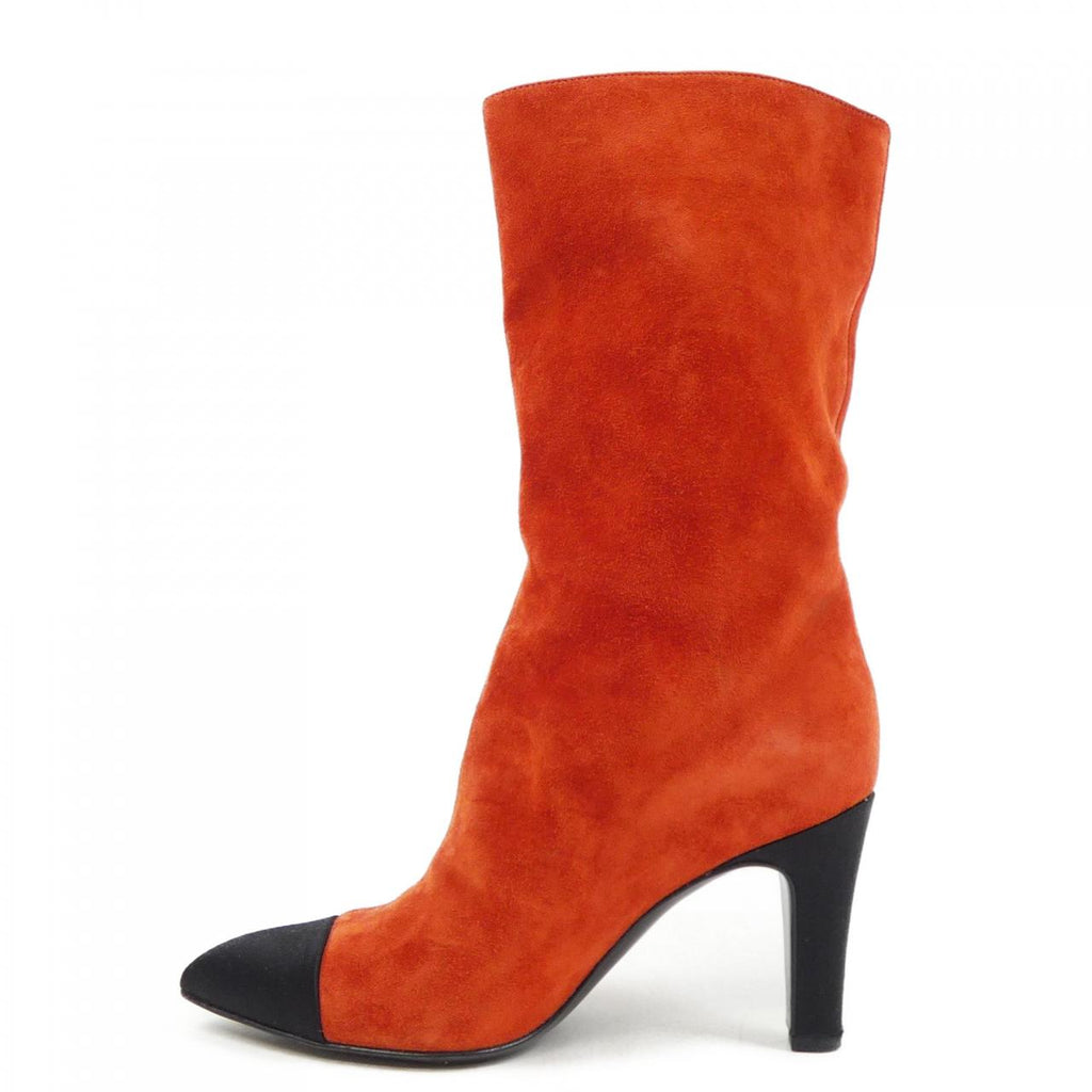 Chanel G33119Y51214 Suede Calfskin Satin Boots