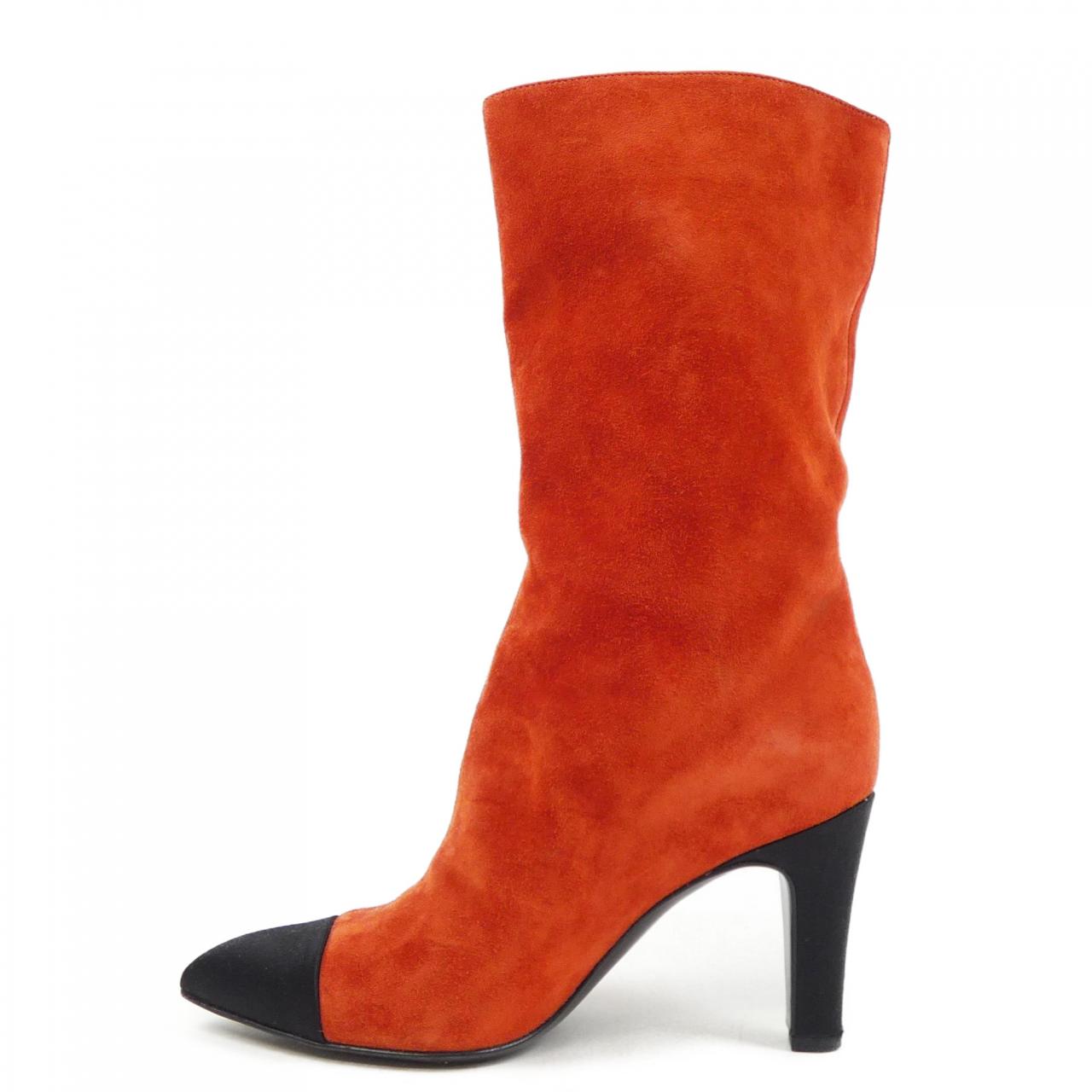 Chanel G33119Y51214 Suede Calfskin Satin Boots