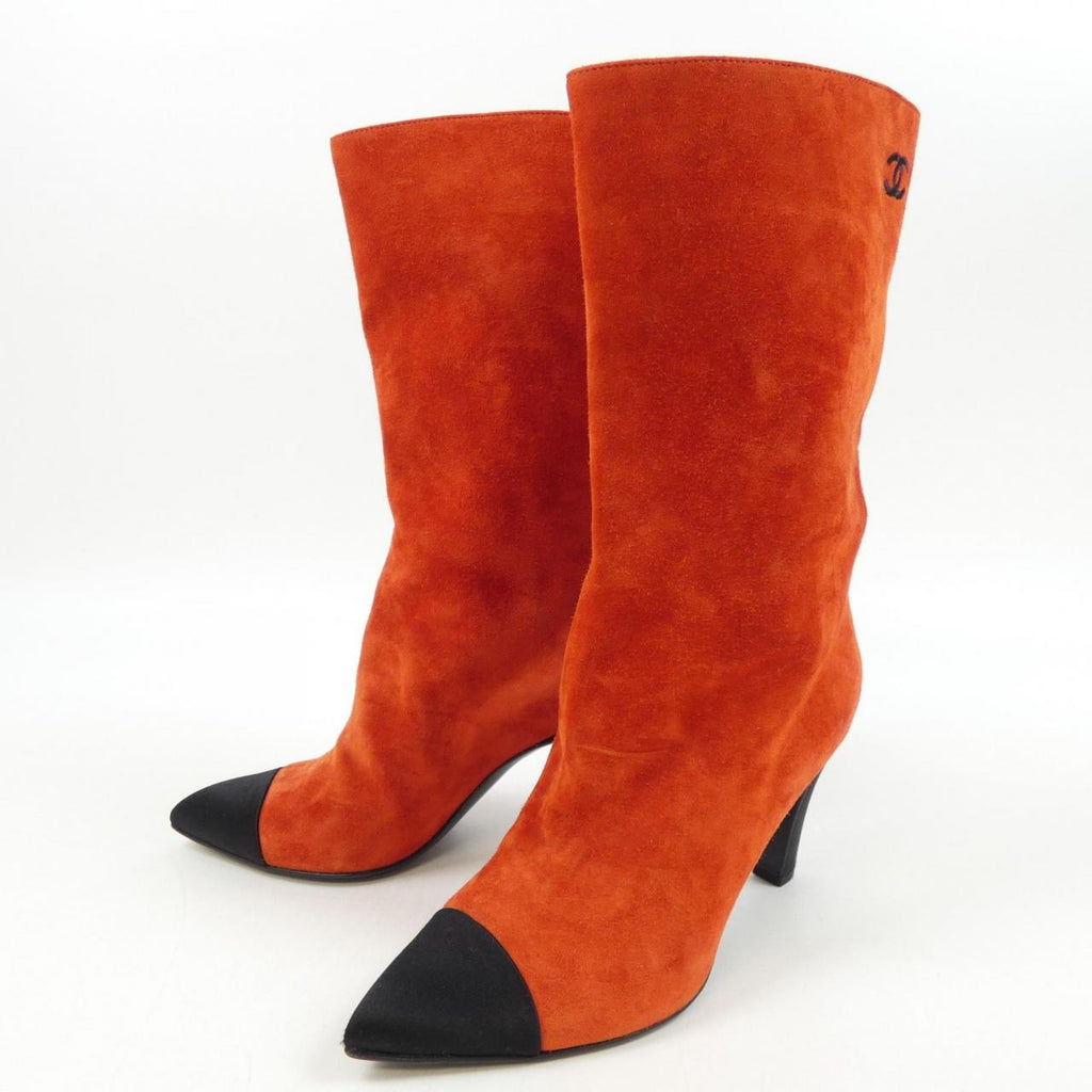 Chanel G33119Y51214 Suede Calfskin Satin Boots