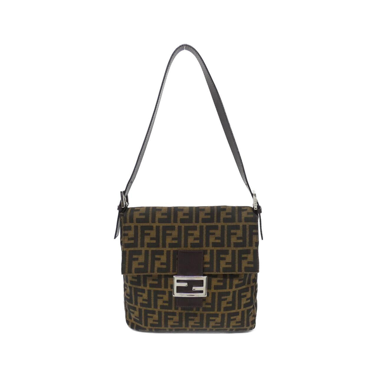 Fendi Mamma Baguette Canvas Shoulder Bag
