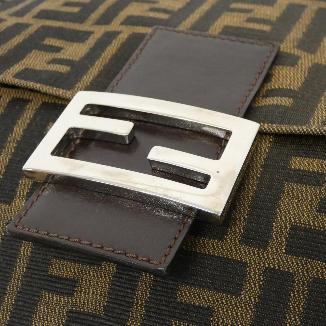 Fendi Mamma Baguette Canvas Shoulder Bag