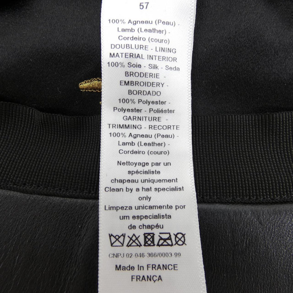 Christian Dior 05DPA918G700 Lamb Leather Cap