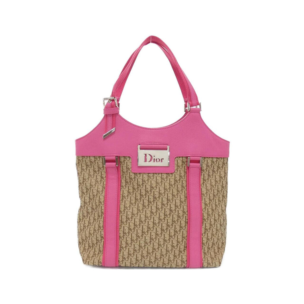 Christian Dior Canvas Leather Shoulder Bag