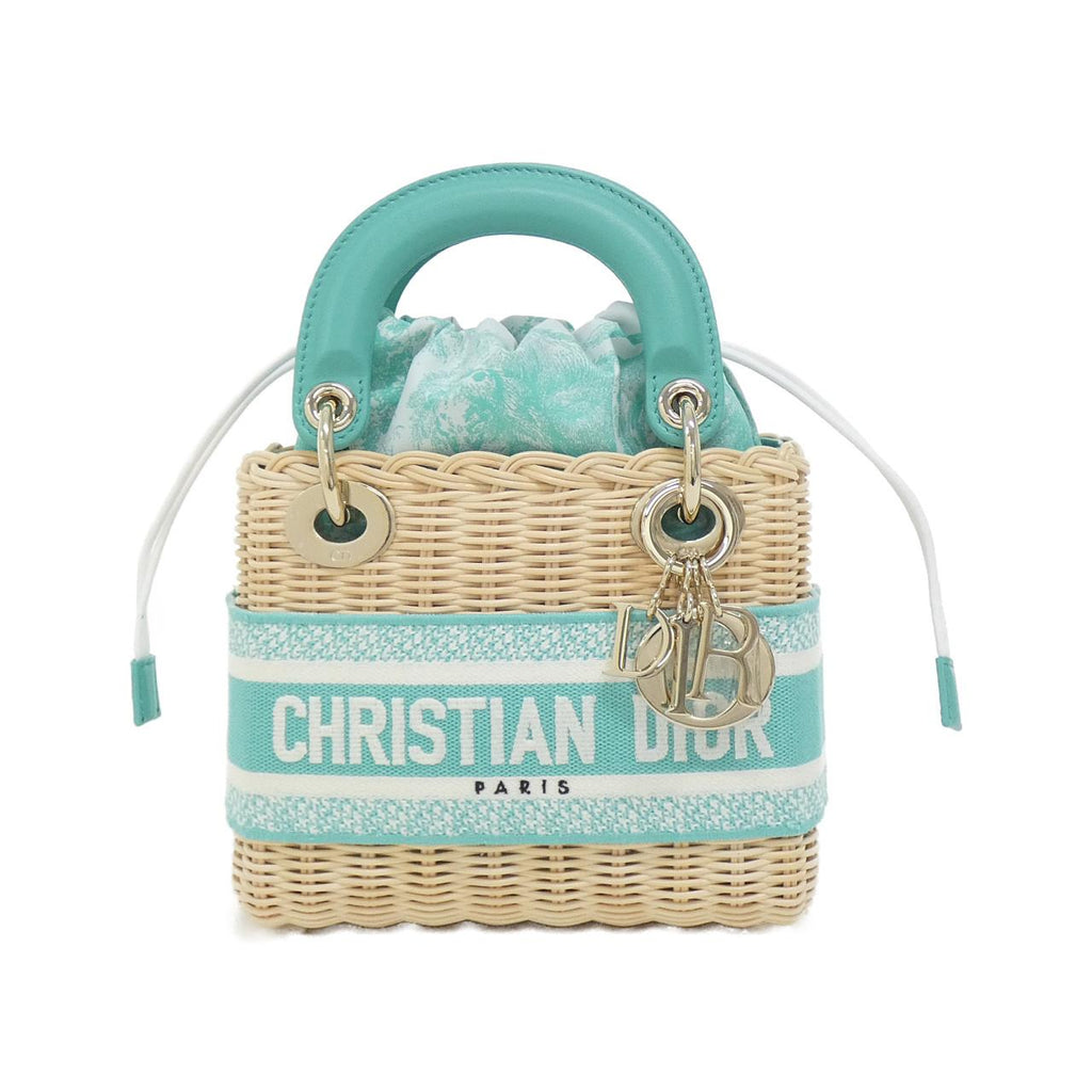 Christian Dior DIORIVIERA Lady Dior Wicker Canvas Bag