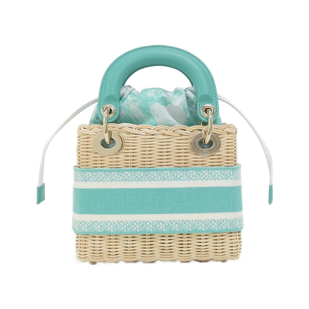 Christian Dior DIORIVIERA Lady Dior Wicker Canvas Bag